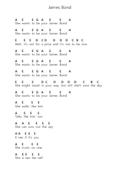 James Bond Piano letter notes by Iggy Pop - Arr.Houscar Moulwat