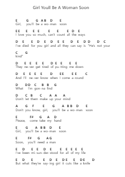 Girl Youll Be A Woman Soon 피아노 악보 Urge Overkill - 편곡 Chloekeats