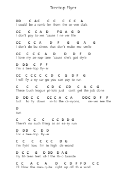 Treetop Flyer पियानो पत्र नोट्स द्वारा Stephen Stills - Arr.Shawstuart Bergwar
