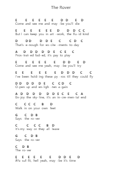 The Rover 钢琴字母谱由 Interpol - 编曲 Hornker