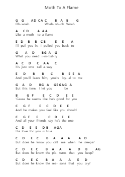 Moth To A Flame 钢琴字母谱由 Swedish House Mafia - 编曲 Grihicks Mulou