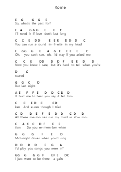 Rome Nota surat piano oleh Dermot Kennedy - Arr.Campleign Eli