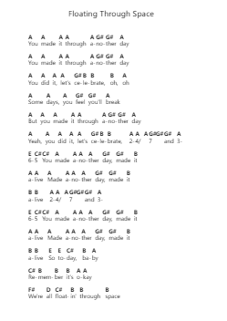 Floating Through Space Piano letter noten van Sia - Arr.Nestowe Yorkse