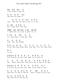 You Aint Seen Nothing Yet Piano letter notes by Bachman-Turner Overdrive - Arr.Eslot