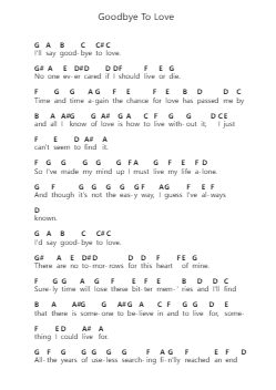Goodbye To Love Nota surat piano oleh Carpenters - Arr.Caelance