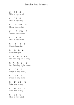 Smoke And Mirrors 钢琴字母谱由 Imagine Dragons - 编曲 Yersing