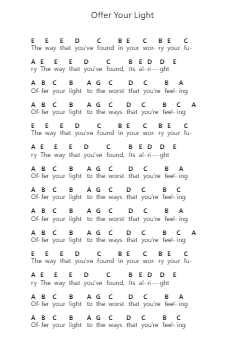 Offer Your Light Piano letter notes by Devin Townsend Project - Arr.Panvier Oisendan