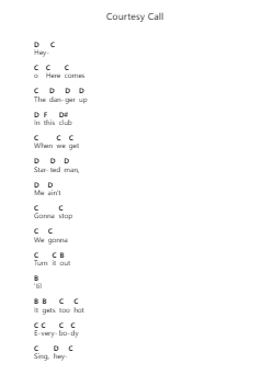 Courtesy Call 鋼琴字母譜由 Thousand Foot Krutch - 編曲 Brookjoy