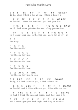 Feel Like Makin Love 鋼琴字母譜由 Bad Company - 編曲 Manian