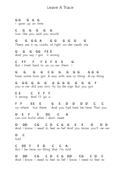 Leave A Trace Piano letter notes by CHVRCHES - Arr.Clairenor Jouvic