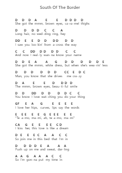 South Of The Border Nota surat piano oleh Ed Sheeran - Arr.Lytnoah