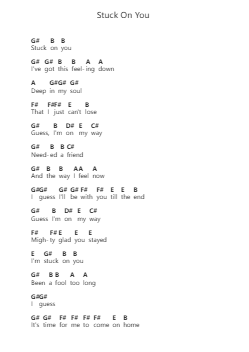 Stuck On You Piano letter noten van Lionel Richie - Arr.Brurel