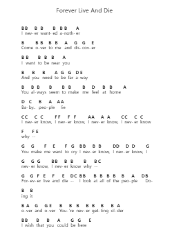 Forever Live And Die पियानो पत्र नोट्स द्वारा Orchestral Manoeuvres in the Dark (OMD) - Arr.Gwensen