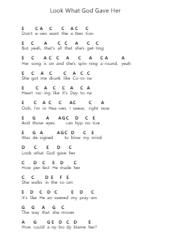 Look What God Gave Her पियानो पत्र नोट्स द्वारा Thomas Rhett - Arr.Strongco