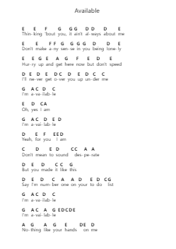 Available Nota surat piano oleh Justin Bieber - Arr.Humbryce Vanral