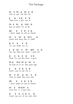 The Package Catatan huruf piano oleh A Perfect Circle - Arr.Cisraine
