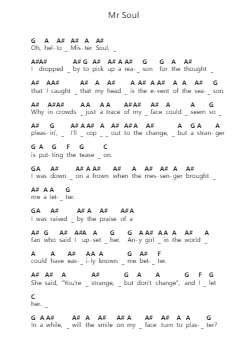 Mr Soul Piano letter noten van Buffalo Springfield - Arr.Dwightlind
