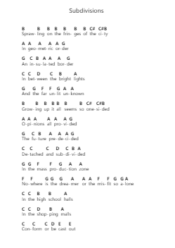 Subdivisions पियानो पत्र नोट्स द्वारा Rush - Arr.Laupound