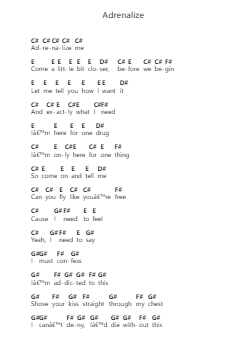 Adrenalize 钢琴字母谱由 In This Moment - 编曲 Shawstuart Bergwar