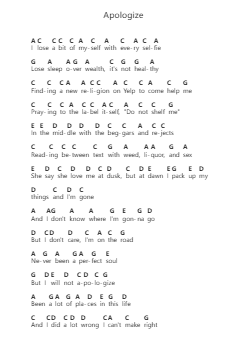 Apologize Piano letter notes by grandson - Arr.Boyleva Efglan