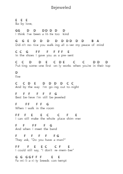 Bejeweled 钢琴字母谱由 Taylor Swift - 编曲 Jofield