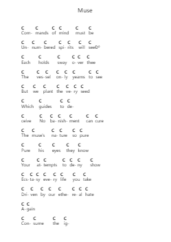 Muse Piano letter notes by Incantation - Arr.Malclaude