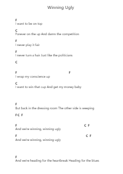 Winning Ugly Piano letter notes by The Rolling Stones - Arr.Swinria
