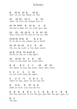 Schwarz 鋼琴字母譜由 Rammstein - 編曲 Hedbraith