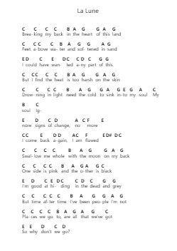 La Lune 钢琴字母谱由 Billie Marten - 编曲 Morsedric