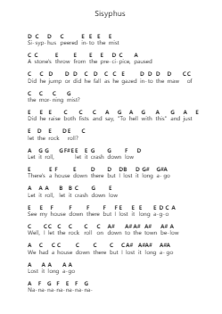 Sisyphus 钢琴字母谱由 Andrew Bird - 编曲 Shawstuart Bergwar