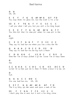 Bad Karma Piano letter noten van Miley Cyrus - Arr.Boyletio Wanleigh