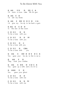 To Be Alone With You 鋼琴字母譜由 Sufjan Stevens - 編曲 Steelerah
