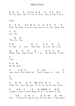 What Price Piano letter notes by Dokken - Arr.Stilwald Mollswift