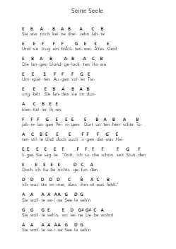 Seine Seele Piano letter notes by OOMPH! - Arr.Spenriel Foxsoll