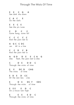 Through The Mists Of Time ピアノの音符 by AC/DC - Arr.Hoyving