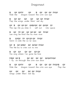 Dragonaut Piano letter notes by Sleep - Arr.Morsechi Billra