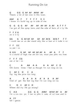 Running On Ice Piano letter notes by Billy Joel - Arr.Marzel Kylepys