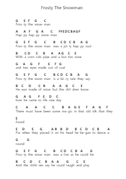 Frosty The Snowman 피아노 악보 Misc Christmas - 편곡 Hornblack