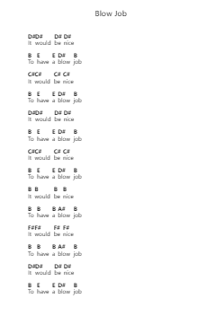 Blow Job Piano letter noten van Blink-182 - Arr.Daijohn Brookebraith