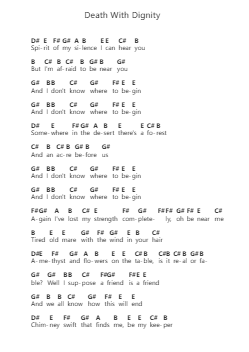 Death With Dignity 钢琴字母谱由 Sufjan Stevens - 编曲 Hifaithe Fojames