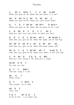 Encore पियानो पत्र नोट्स द्वारा Graham Nash - Arr.Aden Biro
