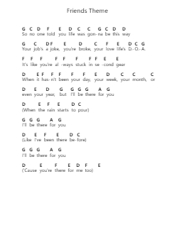 Friends Theme Note letterarie per pianoforte di Misc Television - Arr.Temlouie Ramsjo