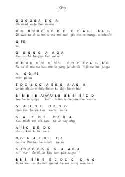 Kita Piano letter noten van Sheila on 7 - Arr.Fordtodd