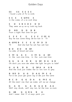 Golden Days ピアノの音符 by Panic! At the Disco - Arr.Dwighthart Mickrold