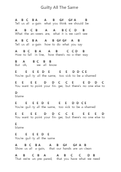 Guilty All The Same ピアノの音符 by Linkin Park - Arr.Mewyatt