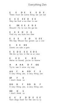 Everything Zen Piano letter notes by Bush - Arr.Latnence