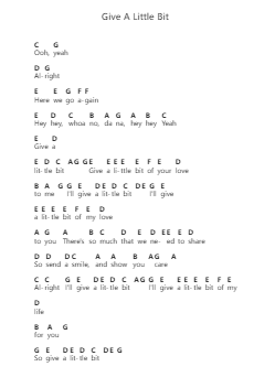 Give A Little Bit โน้ตตัวอักษรเปียโนโดย Supertramp - Arr.Jonesram Bonah