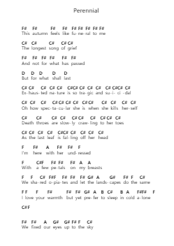 Perennial Piano letter notes by Jinjer - Arr.Jersharp