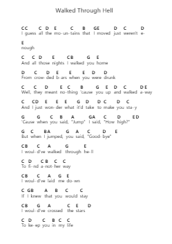 Walked Through Hell 钢琴字母谱由 Anson Seabra - 编曲 Petmann Omaud