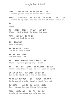 Laugh And A Half Piano letter notes by D.A.D. - Arr.Windwood